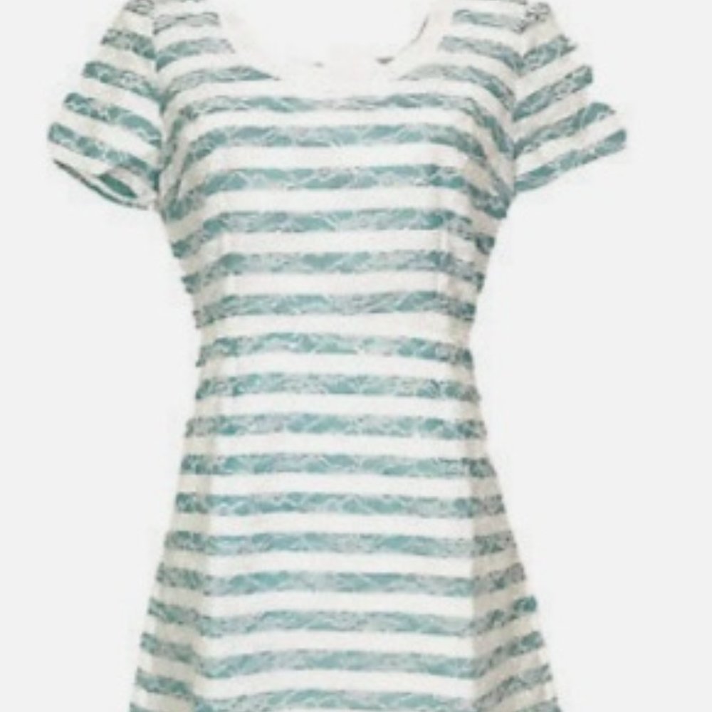 Esley nwt striped dress with lace overlay